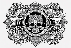 Word “ITZEL” tattoo idea