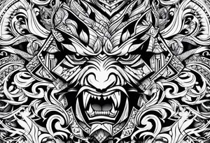 Sharp and jagged pattern, chaos, full sleeve tattoo idea