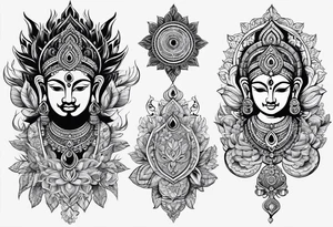 hindu elements tattoo idea