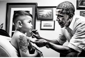 obama shooting a kid tattoo idea