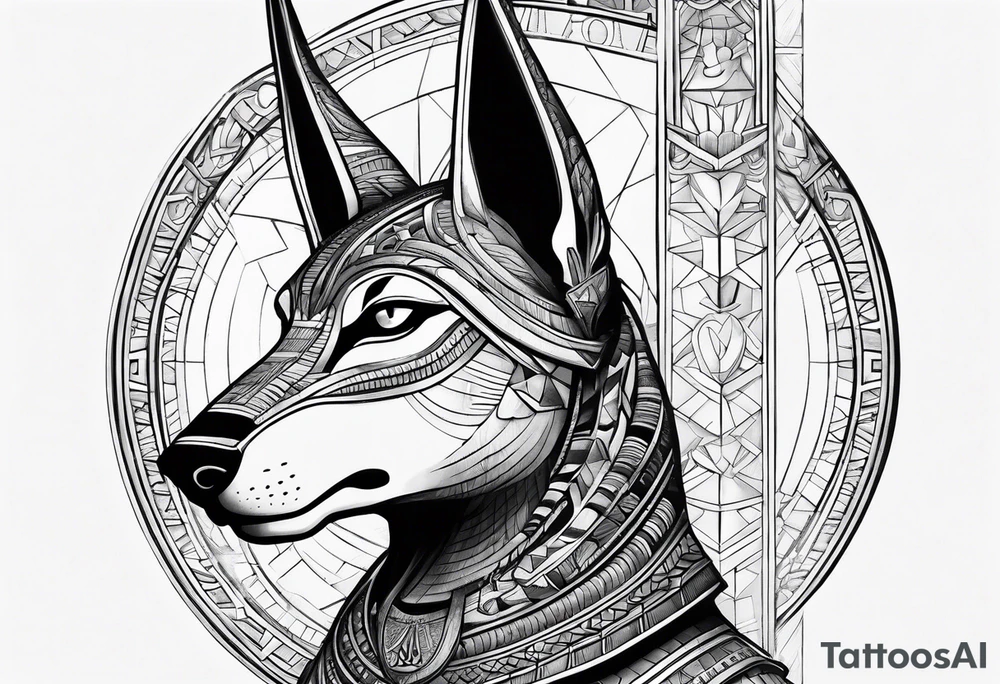 egipto, anubis tattoo idea