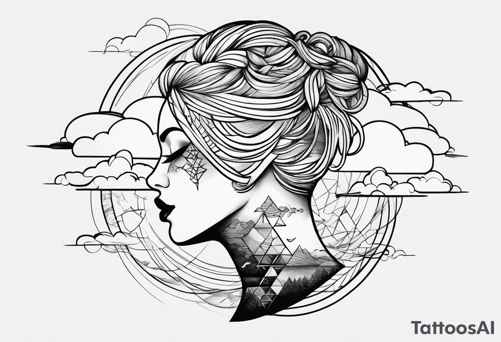 Head in the clouds tattoo idea