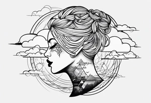 Head in the clouds tattoo idea