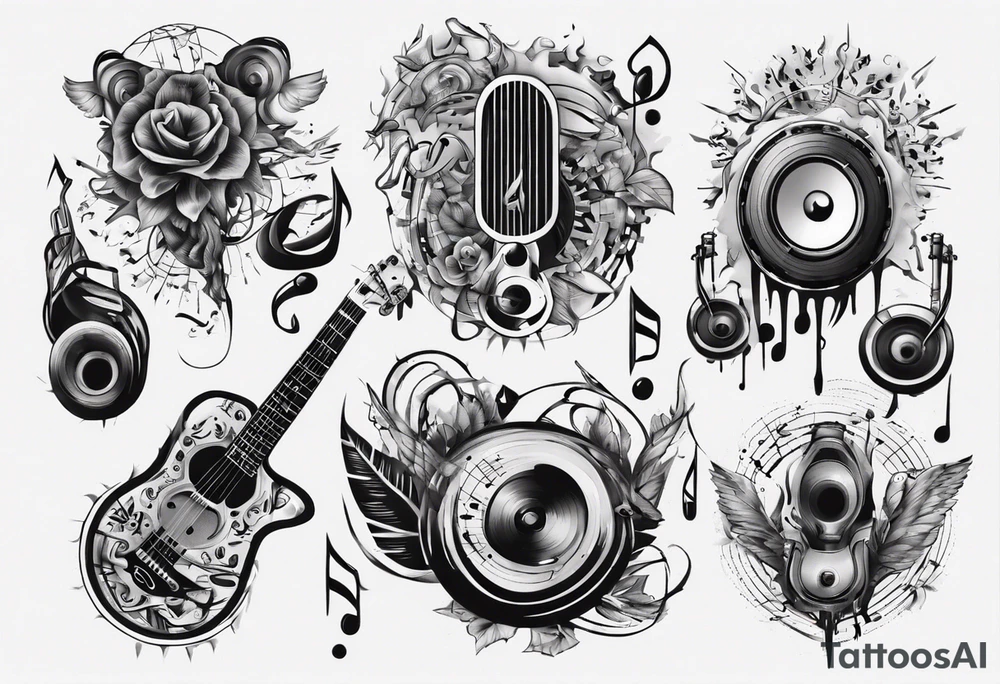 music sound tattoo idea