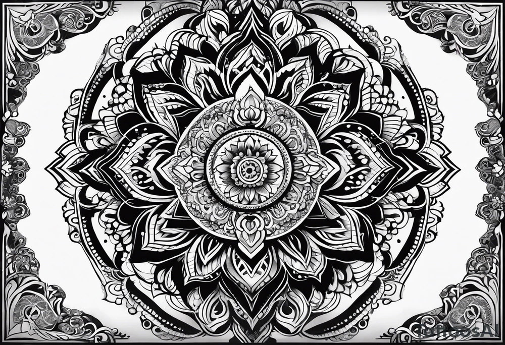 Lace mandala tattoo idea