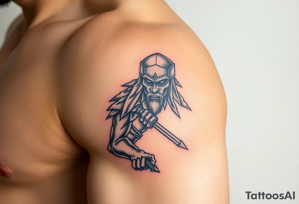 warrior tattoo idea