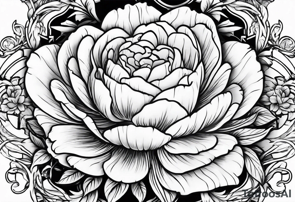strapshalter mit blumen tattoo idea