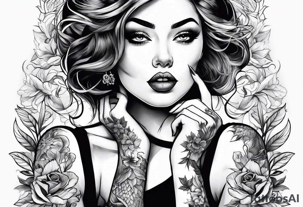 girl with tattoos smoking weed,full body tattoo idea