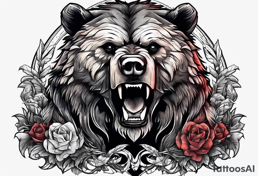 bear and barbarian tattoo idea