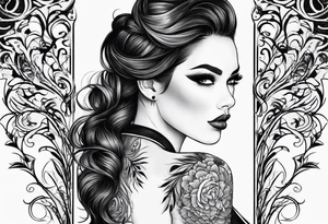 single strand of hair tattoo idea