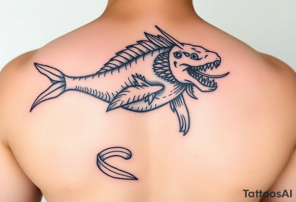 underwater poseidon tattoo idea