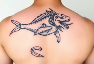 underwater poseidon tattoo idea