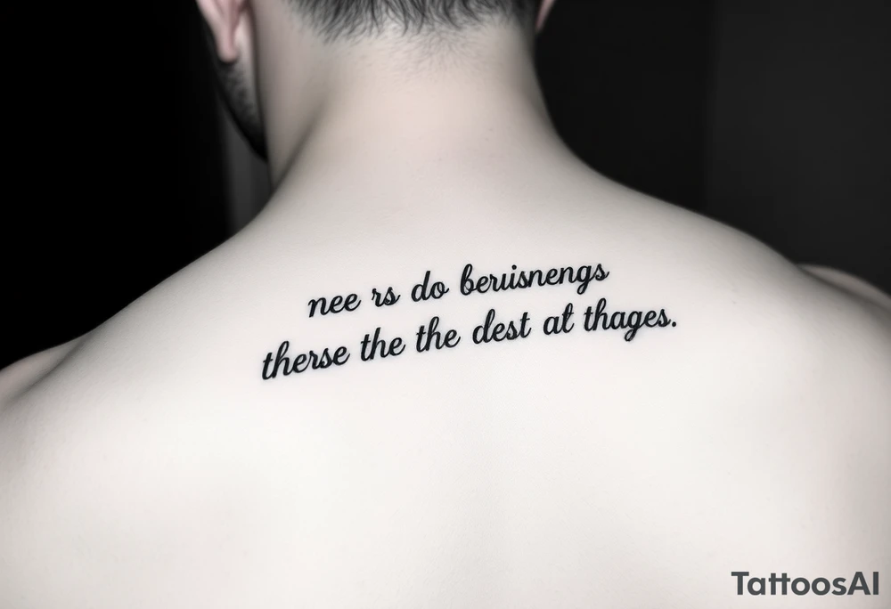 Quote tattoo idea