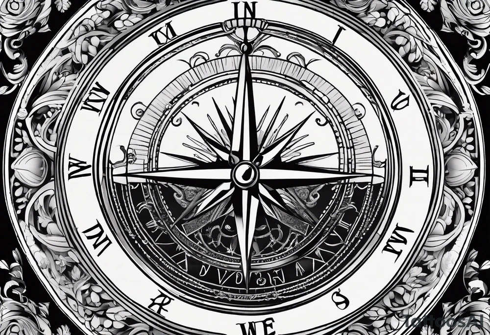pocket compass opened with signature engraving on the top half inside tattoo idea pocket compass opened with signature engraving on the top half inside tattoo idea