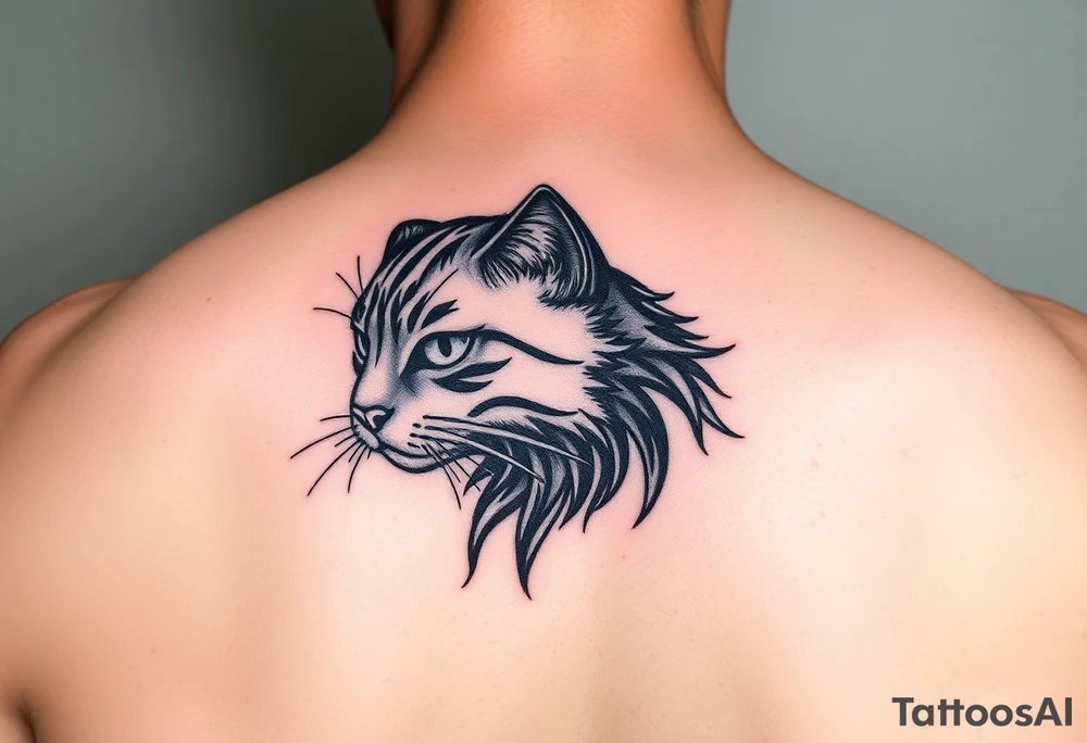 black cat tattoo idea