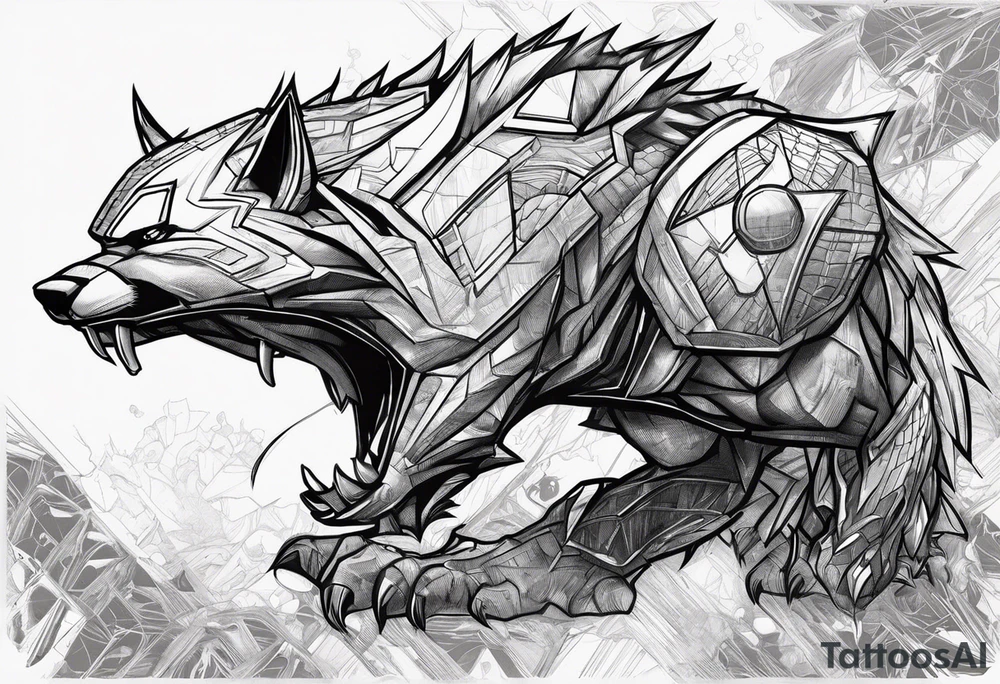 I want to change Avengers Team characters with animals. Hulk will be Badger, Thor will be Alpha Grey Wolf, Captain America will be Bull, Iron Man will be Canary, Black Widow will be Axolotl, Hawk Eye will be Sudan Plated Lizard and Nick Fury will be Cat. tattoo idea
