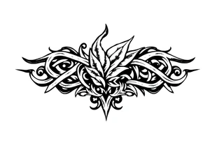 Celtic inspired armband tattoo symbolizing courage and strength infused with nature tattoo idea