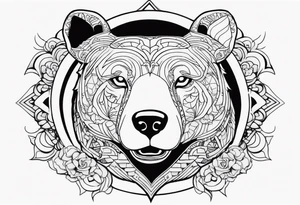 Japanese bear tattoo idea