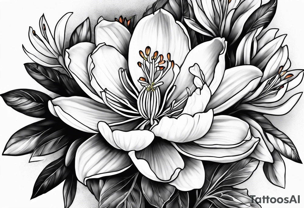 single azalea by itself tattoo idea