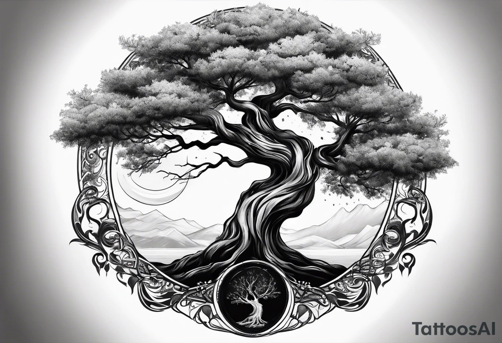 A ancient mother tree tattoo idea