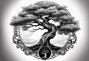 A ancient mother tree tattoo idea