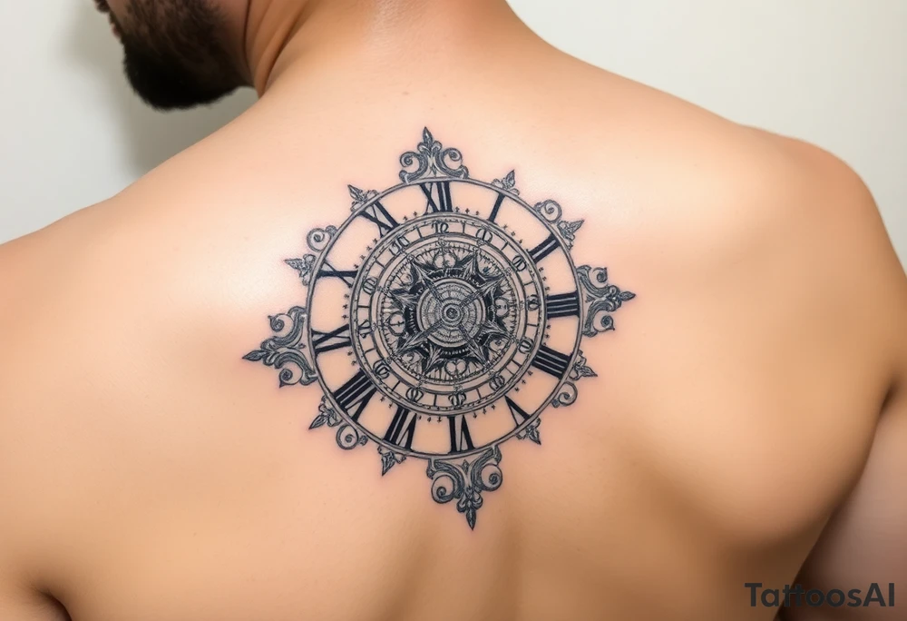 vintage roman numerals within ornate clockwork mechanism tattoo idea vintage roman numerals within ornate clockwork mechanism tattoo idea
