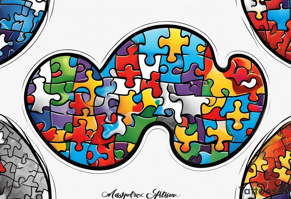 Autism puzzle piece tattoo idea