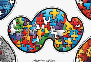 Autism puzzle piece tattoo idea