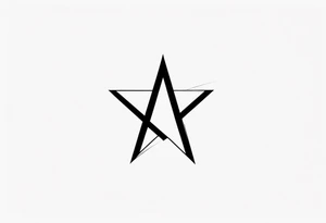 A tiny star with an "A" hidden in the design tattoo idea