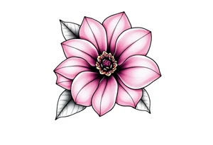 pink camelia flower tattoo idea