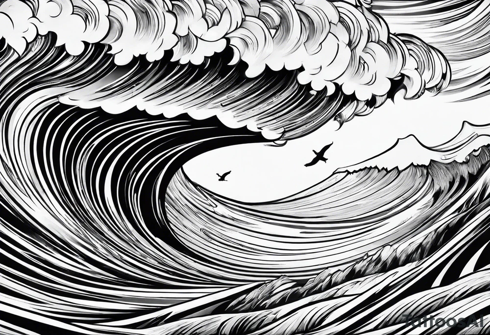 Music tornado skiing tattoo idea