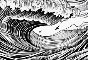Music tornado skiing tattoo idea