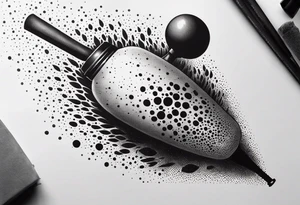 Flaming Molotov cocktail bomb tattoo idea