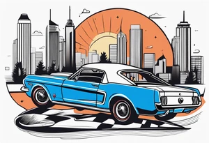 Bowling and ford mustang tattoo idea