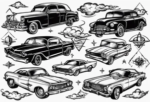 car in the sky tattoo idea