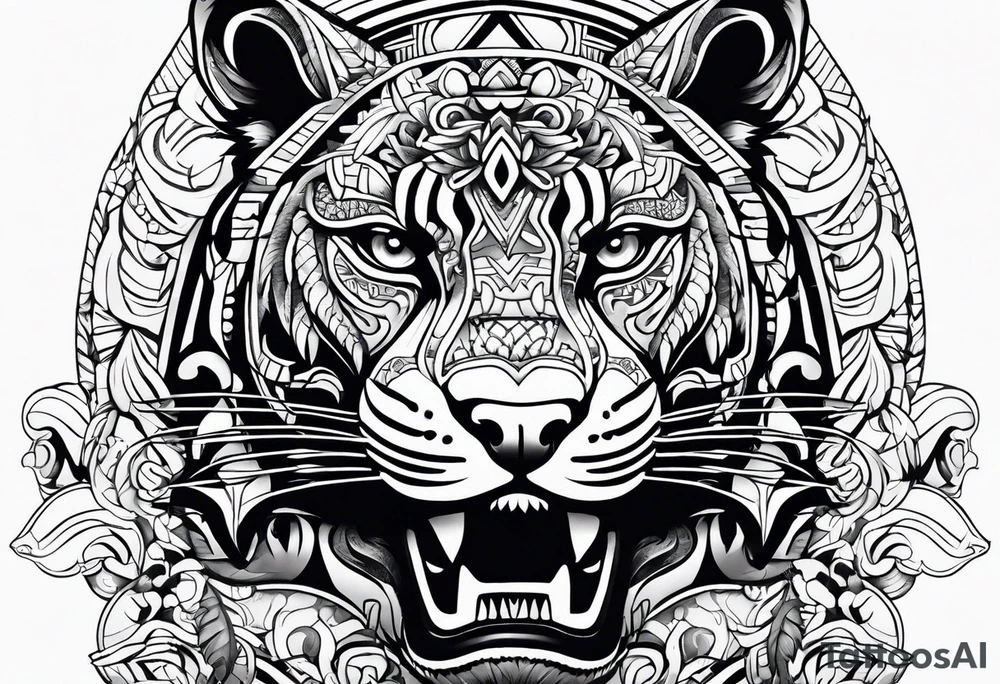 aztec jaguar tattoo idea