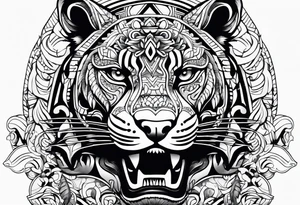 aztec jaguar tattoo idea