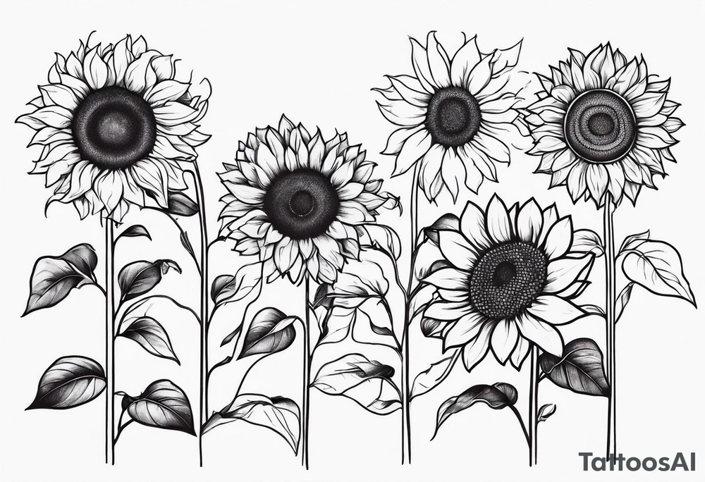 Sunflowers tattoo idea