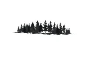 Coniferous forest silhouette around the forearm a tattoo tattoo idea