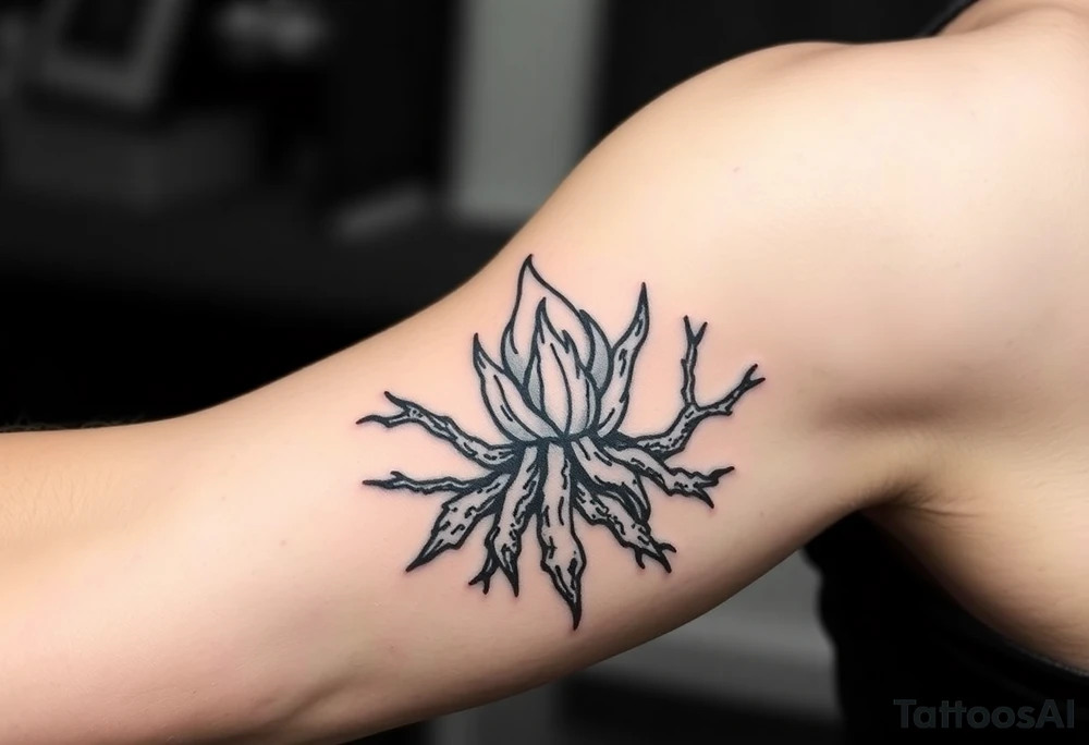 fire in a roots prison tattoo idea