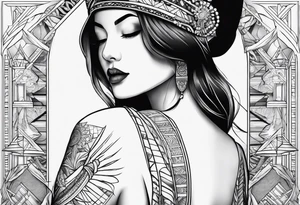 Minimalistic travel tattoo idea