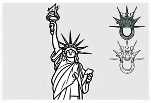 Statue of Liberty no face just the crown tattoo idea