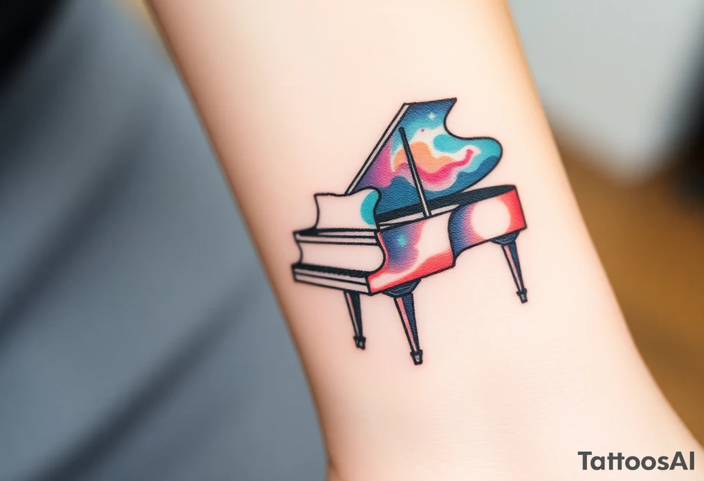 grand piano tattoo idea