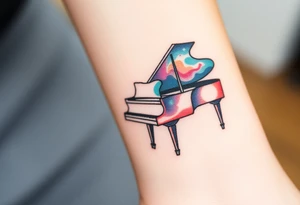 grand piano tattoo idea