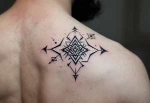 Simple Geometric warrior patterns to connect tattoos tattoo idea