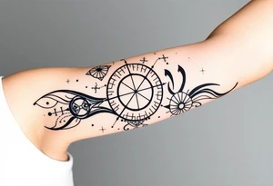 Stars constellation tattoo with libra, cancer, Taurus, 2 scorpio and capricorn tattoo idea