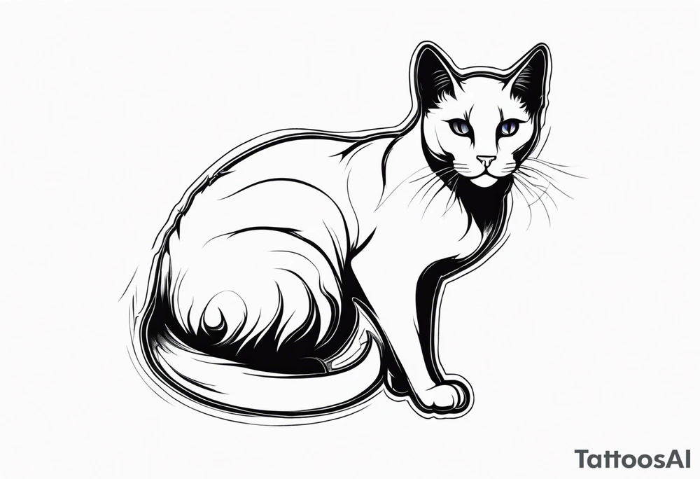 Ghost cat tattoo idea