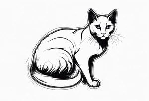 Ghost cat tattoo idea