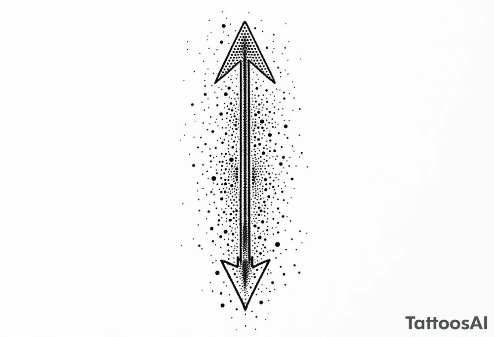 one  arrow  that look down tattoo idea