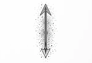 one  arrow  that look down tattoo idea